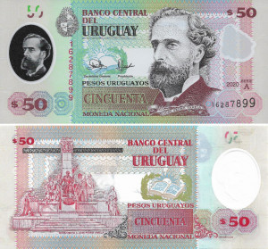 Uruguay 2020 - 50 pesos, necirculata - polimer