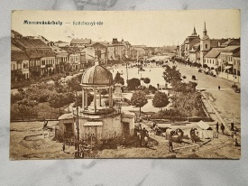 1918 - Targu Mures, piata Szechenyi cu fantana Bodor (jud. Mures)