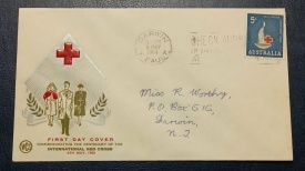 Australia 1963 - crucea rosie, FDC circulata
