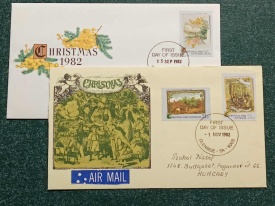 Australia 1982 - Craciun, serie pe 2 FDC circulate