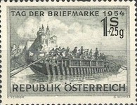 Austria 1954 - ziua marcii postale, neuzata