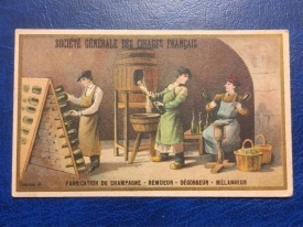 Franta 1909 - cartonas cu reclama de sampanie