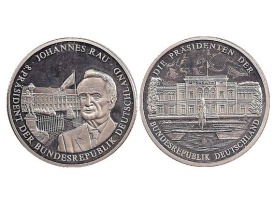 Germania 1990 - Johannes Rau presedinte RFG, medal proof in capsula