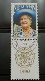 Isle of Man 1990 - regina mama, stampilata