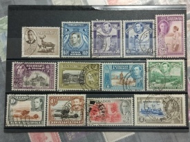 Lot timbre Colonii Britanice, in folder