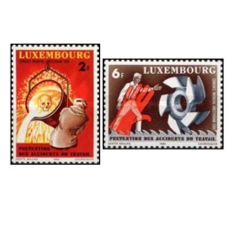 Luxemburg 1980 - prevenirea accidentelor de munca, serie neuzata