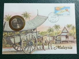 Malaysia 1977 - FDC cu moneda 50 sen, necirculata