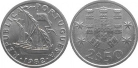 Portugalia 1985 - 2.5 escudos, circulata