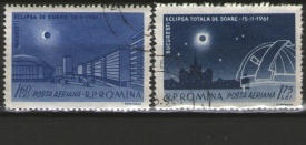Romania 1961 - Eclipsa totala de Soare, serie stampilata