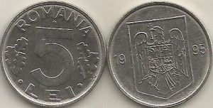 Romania 1995 - 5 lei, circulata