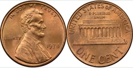 SUA 1986 - 1 cent, circulata