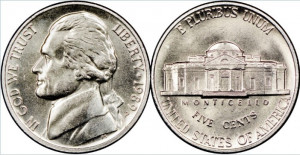 SUA 1988P - 5 cents, circulata