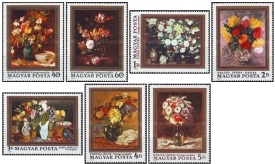 Ungaria 1977 - picturi cu flori, serie neuzata
