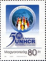 Ungaria 2001 - 50 de ani Comisar al Natiunilor Unite pentru Refugiati, neuzata