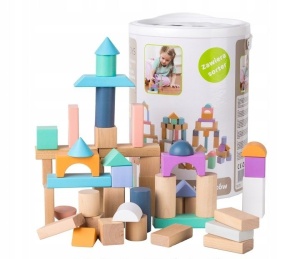 Drvene kocke 100 komada sa kanticom i sorterom ECOTOYS - Img 7