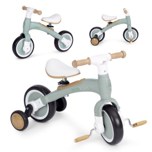 Ecotoys balans bicikl sa pedalama i pomoćnim točkovima 3u1 green - Img 1