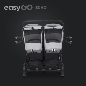 Eurocart easy go echo cloudy grey kolica za blizance - Img 8