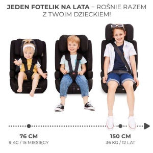 KINDERKRAFT AUTOSEDISTE SAFETY FIX2 I-SIZE 76-150CM BLACK - Img 3
