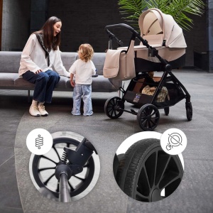 KINDERKRAFT KOLICA ZA BEBE SET 3U1 VESTO 2 BLACK - Img 7