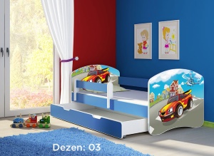 Krevet za decu Blue sa fiokom 140x70 acma 2 03