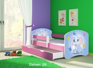 Krevet za decu Pink sa fiokom 140x70 acma 2 26
