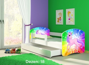 KREVET ZA DECU WHITE SA FIOKOM 140X70 ACMA 2 18