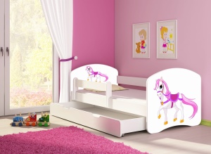 KREVET ZA DECU WHITE SA FIOKOM 140X70 ACMA 2 43