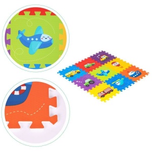 PODLOGA ZA IGRU PUZZLE VEHICLES 9 ELEMENATA 86x86CM IPLAY - Img 5