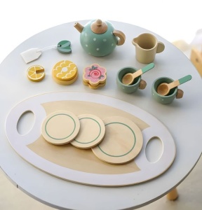 Set za čaj i kafu sa kolačićima i tacnom sa posluživanje ECOTOYS - Img 7