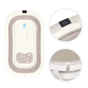 Sklopiva kadica za bebe sa postoljem, odvodom i LCD termometrom – ECOTOYS - Img 8