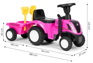 TRAKTOR SA PRIKOLICOM PINK ECOTOYS - Img 7