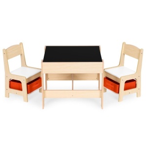 Dečiji set sto i 2 stolice sa tablom za pisanje Wood ECOTOYS - Img 8