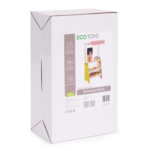 Drvena dečija pijaca sa vagom, POS terminalom i dodacima, 20 delova – EcoToys - Img 9