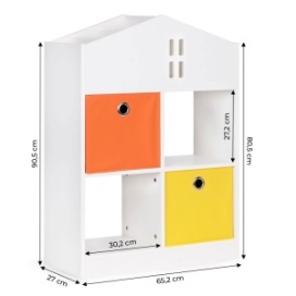 Drvena decija polica organizer 03A ECOTOYS - Img 7