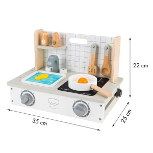 Drvena rerna sa dodacima, mini kuhinja ECOTOYS - Img 2