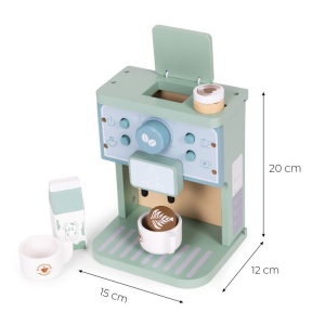 Drveni aparat za kafu za decu – barista set, 8 delova – ECOTOYS - Img 7