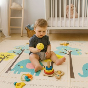 Edukativna podloga za igru sa dva lica, sklopiva sa torbom 200X150 ECOTOYS - Img 10
