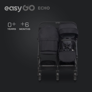 Eurocart easy go echo ebony black kolica za blizance - Img 7