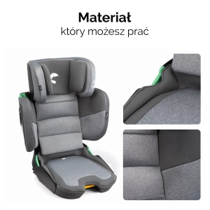 Kidnort Mane auto sedište i-size 100-150cm grey - Img 4