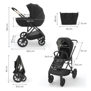 KINDERKRAFT KOLICA 2U1 PRIME 3 BLACK - Img 11