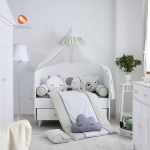 POSTELJINA ZA KREVETAC STARS 120X60 GREEN - Img 5