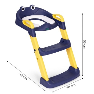 Adapter za wc šolju za decu sa stepenikom, blue, ECOTOYS - Img 7