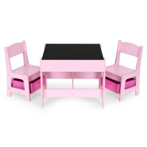 Dečiji set sto i 2 stolice sa tablom za pisanje Pink ECOTOYS - Img 6