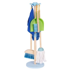 Drveni set za čišćenje za decu – metla, mop i đubrovnik, 7 delova – ECOTOYS - Img 12