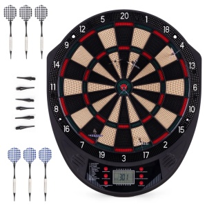 Elektronski pikado 41 cm sa LCD ekranom, 26 igara, set sa 6 pikada