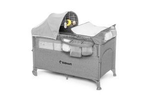 Kidnort Stugan prenosivi krevetac light grey mélange