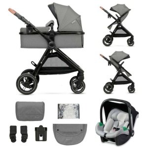 KINDERKRAFT ESME KOLICA ZA BEBE 3U1 MOONLIGHT GREY - Img 2