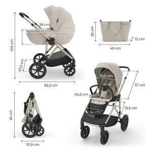KINDERKRAFT KOLICA 3U1 PRIME 3 BEIGE - Img 11