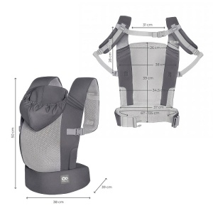 KINDERKRAFT NOSILJKA ZA BEBU CARRYBEE GREY - Img 8