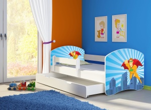 KREVET ZA DECU WHITE SA FIOKOM 140X70 ACMA 2 19